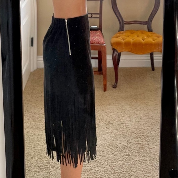 J.O.A fringe leather skirt - Picture 2 of 4